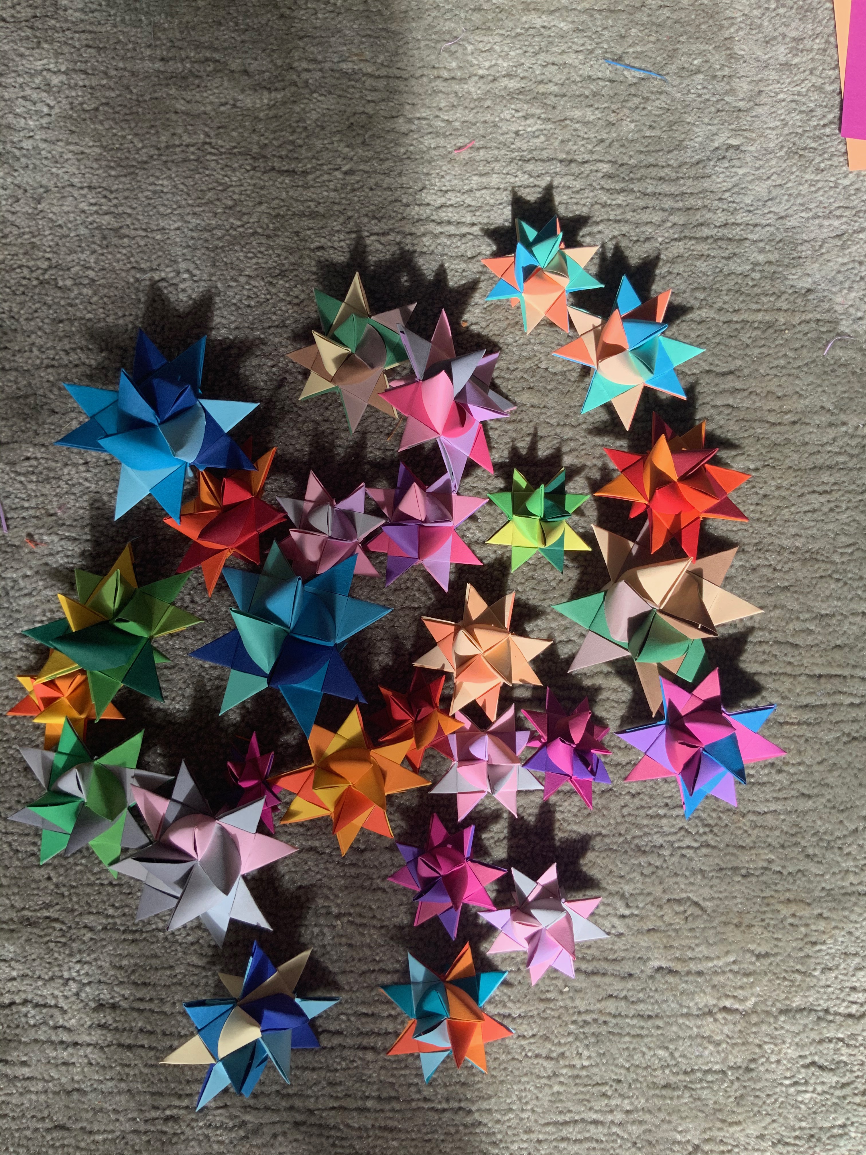 colorful paperstars